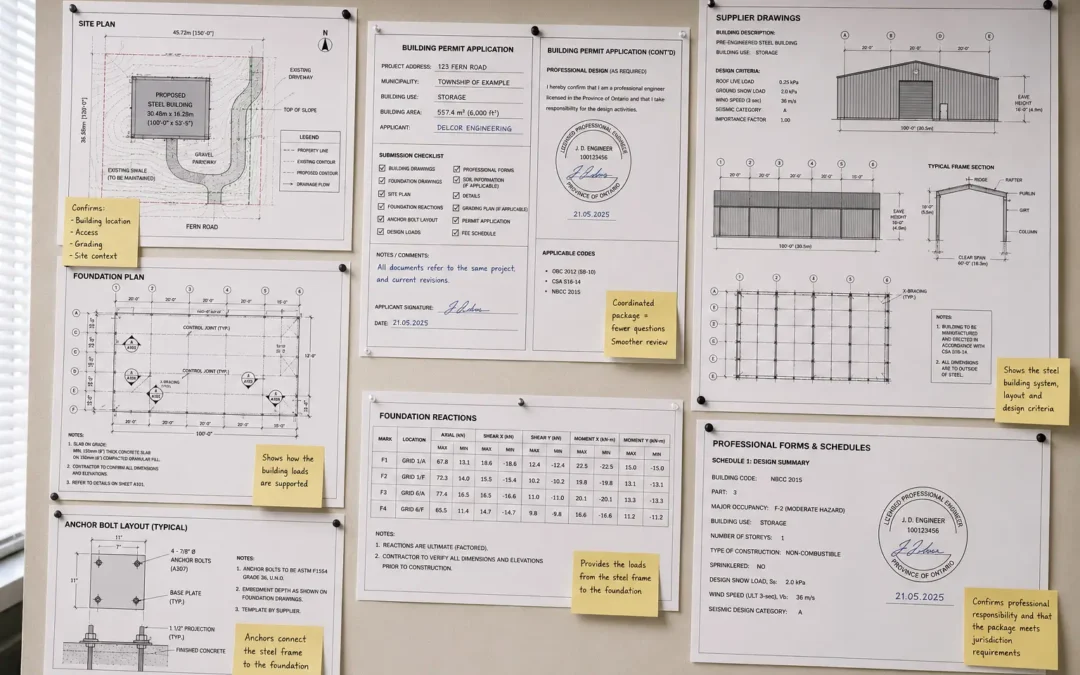 Steel Building Permit Drawings in Canada